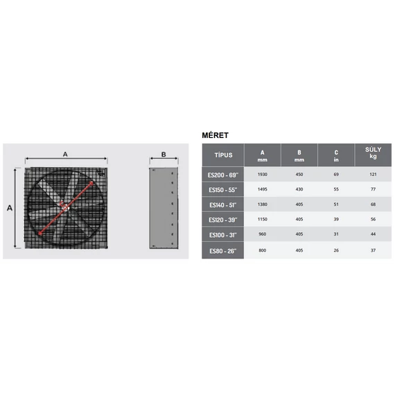 GIGOLA ES zsalus ventilátor